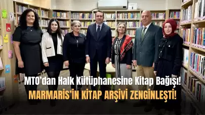 MTO'dan Marmaris Kütüphanesi'ne Anlamlı Kitap Bağışı!